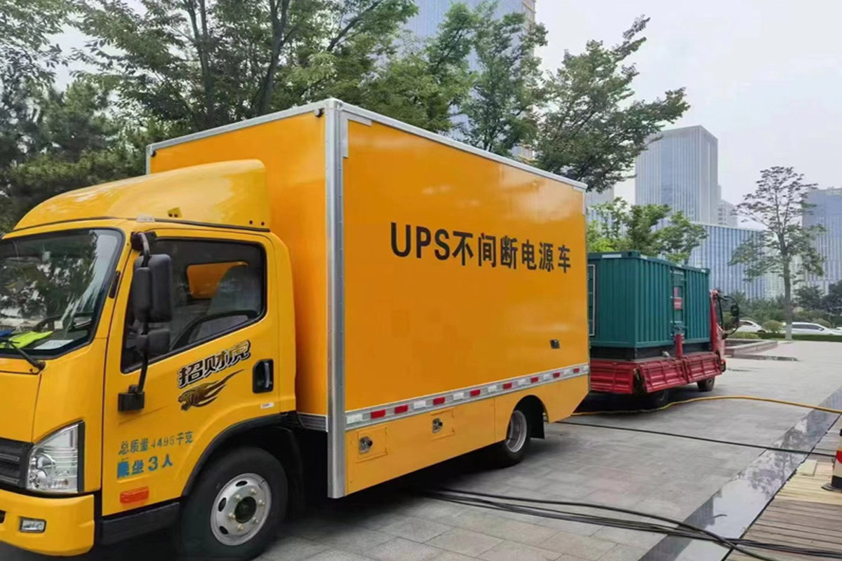 玉州发电机租赁施工现场